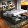 Letto imbottito INONEFT, modello boxspring, 160x200 cm, con Anteprima dell’immagine prodotto 1