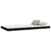 vidaXL Letto in legno massiccio nero 100x200 cm pino Anteprima dell’immagine prodotto 3