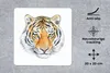 MuchoWow® Mauspad Mousepad Tiger - Gelb - Kopf 20x20 cm - Produktbild-Vorschau 2