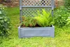 KHW Pflanzkasten mit Spalier Blumenkasten Kübel grau L 100 Produktbild-Vorschau 5