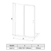 Cabina doccia SONNI 120 x 185 in oro spazzolato, porta Anteprima dell’immagine prodotto 4