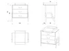 Cassettiera Luna in bianco con fasciatoio incluso per una Anteprima dell’immagine prodotto 5