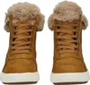 A pair of brown winter boots with fur trim. Produktbild-Vorschau