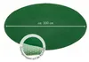 Grüner, runder Kunstrasen mit Drainagenoppen, ca. 300 cm Ø, auf weißem Hintergrund ausgebreitet Produktbild-Vorschau