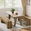Tribesigns: Panca d'ingresso in legno, stile rustico, alta Anteprima dell’immagine prodotto 8