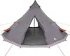 vidaXL Tipi Zelt mit Dach Grau und Orange 560 x 560 x 300 Produktbild-Vorschau 4