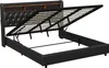 CDGlobal čalúnená posteľ 180x200cm s funkciou nabíjania Náhľad obrázku produktu 7