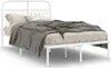 vidaXL Bettgestell mit Kopfteil Metall Weiß 120x190 cm Produktbild-Vorschau 1