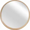 A round mirror with a wooden frame against a white background. Náhľad obrázku produktu