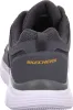 The back view of a gray Skechers sneaker with a white sole. Anteprima dell’immagine prodotto