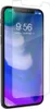 A screen protector is shown on top of an iPhone 12 Mini. Produktbild-Vorschau