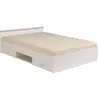 Lit avec 2 tiroirs & 1 étagère - 140 x 190 cm - Blanc - Voir les images du produit 12