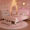 Letto UnboxG 140x200 cm, bianco – Letto a baldacchino in Anteprima dell’immagine prodotto 1