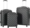 vidaXL Hartschalen-Trolley-Set 3 Stk. Schwarz ABS Produktbild-Vorschau 7