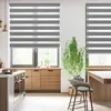Doppelrollo Fenster ohne Bohren 110x220cm grau Produktbild-Vorschau 6