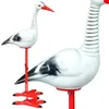 Gartenfigur Storch Metall, wackelnder Kopf mit Feder, Deko Produktbild-Vorschau 3