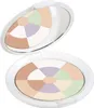 A makeup compact with a mirror, showing a mosaic of colored powders. Produktbild-Vorschau