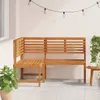 vidaXL Garten-Eckbank 140 cm Massivholz Akazie Anteprima dell’immagine prodotto 2