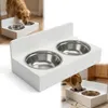 STANTINO con CIOTOLE doppio supporto per cane in legno Anteprima dell’immagine prodotto 1