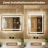 Badezimmerspiegel Touch 80 x 60cm LED 3 Lichtfarben dimmbar Produktbild-Vorschau 10