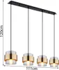 Globo Lighting Hängeleuchte Metall schwarz matt, 4x E27 Produktbild-Vorschau 4