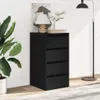 vidaXL Komoda z szufladami czarna 40x41x76 cm materiał Podgląd zdjęcia produktu 3