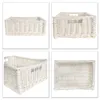 Creative Home Cesto Vimini Bianco 40x30x16 cm | Cestino Anteprima dell’immagine prodotto 4