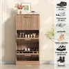 Schuhschrank aus Rattan, 60 x 24 x 113 cm, 3 Falttüren mit Produktbild-Vorschau 6