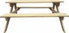 vidaXL Tavolo da picnic 150x135x71,5 cm in legno Anteprima dell’immagine prodotto 1