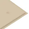 Panca da giardino impilabile con cuscino 128,5 cm in teak Anteprima dell’immagine prodotto 6