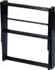A black, collapsible drying rack with multiple horizontal bars, shown against a white background. Anteprima dell’immagine prodotto