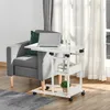 HOMCOM Beistelltisch Couchtisch mit Rollen höhenverstellbar Produktbild-Vorschau 2