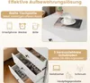 Comodino con 3 cassetti COSTWAY, comodino per letto a Anteprima dell’immagine prodotto 4