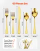 VEVOR 60-teiliges Goldbesteckset, lebensmittelechtes Produktbild-Vorschau 7
