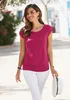 LASCANA Longshirt mit breitem Bund magenta Größe 36/38 Produktbild-Vorschau 2