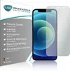 A product shot of a phone screen protector next to its packaging, with feature callouts. Produktbild-Vorschau
