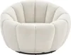 Drehsessel muschelförmig - Bouclé-Stoff - Weiß - COSSATO Produktbild-Vorschau 1