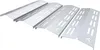 Several stainless steel grill heat plates arranged diagonally on a white background. Produktbild-Vorschau