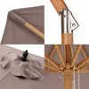 Sekey  Sonnenschirm Ø300cm Holzoptik Gartenschirm Produktbild-Vorschau 12