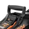 A close-up view of the handle and part of the lifting mechanism of a hydraulic floor jack. Produktbild-Vorschau