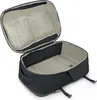 An open black travel pack with a gray interior, shown against a white background. Produktbild-Vorschau