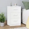 Nachtschrank 2er Set Weiß hochglanz 65.5cm hoch Nachttisch Produktbild-Vorschau 6