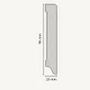 Sockelleiste MDF 19 x 96 x 2500 mm Silber zum Kleben, Produktbild-Vorschau 2