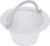 A white plastic skimmer basket with a handle, shown against a white background. Produktbild-Vorschau