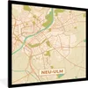 MuchoWow® Gerahmtes Poster Karte - Neu-Ulm - Jahrgang - Produktbild-Vorschau 1