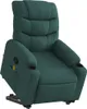 vidaXL Massagesessel mit Aufstehhilfe Dunkelgrün Stoff Produktbild-Vorschau 3