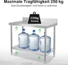 JOIEYOU 150x50x85cm Gastronomie-eettafel, roestvrijstalen Productafbeelding-voorbeeld 4
