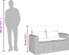 vidaXL Gartensofa mit Kissen 2-Sitzer Beige Poly Rattan Produktbild-Vorschau 15