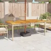 The Living Store Gartentisch Beige 180x90x75 cm Poly Rattan Produktbild-Vorschau 4