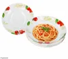 6x Tomate Pastateller Ø27cm Porzellan Tomaten & Schrift Produktbild-Vorschau 1